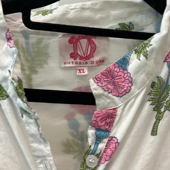 Victoria Dunn size XL dress pink blue green white floral - Picture 2 of 7